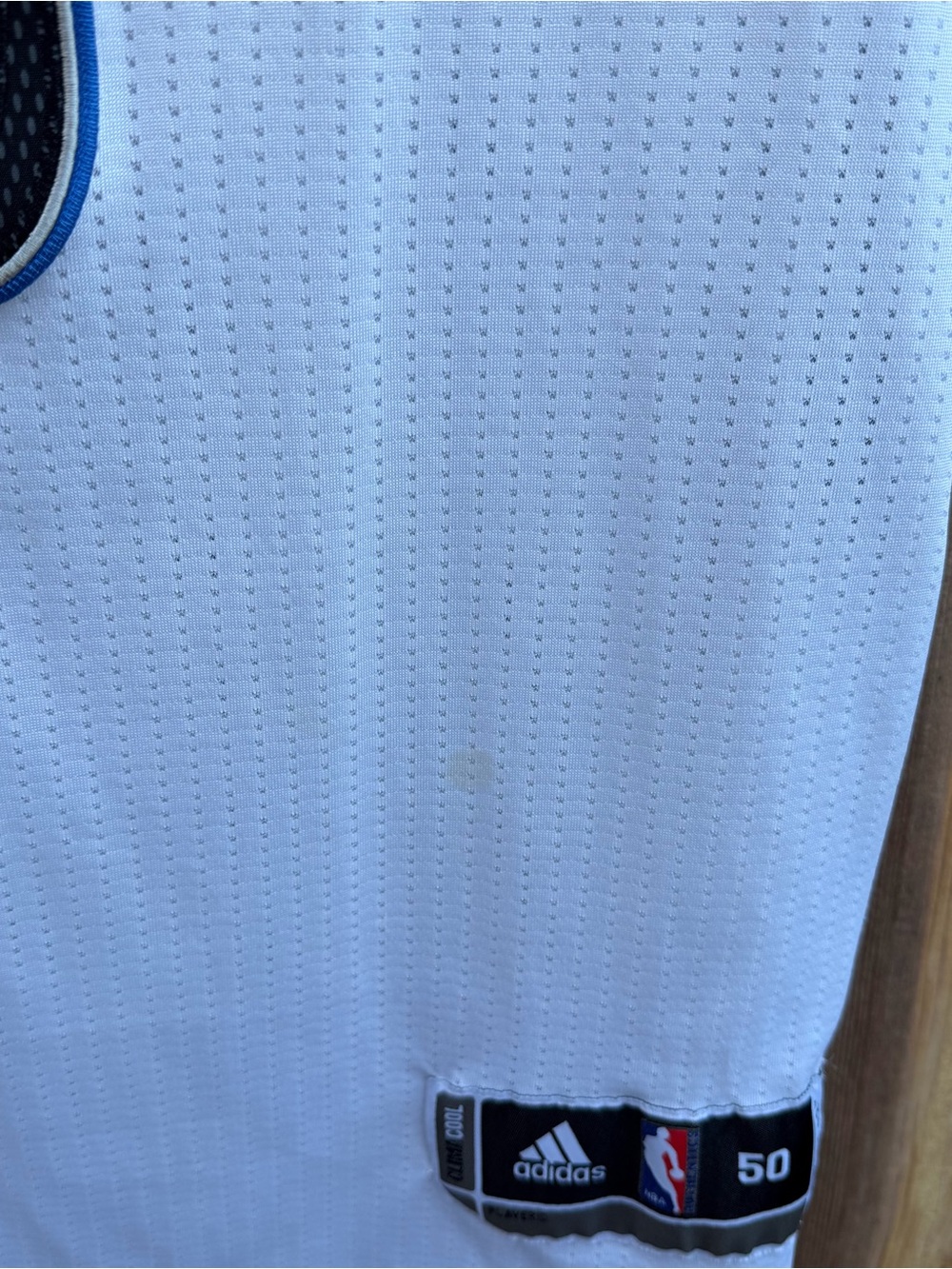 Adidas White Blue Minnesota Wolves #9 Rubio Basketball Jersey size Large - Picture 5 of 11